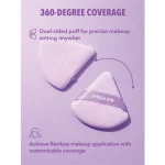 ست پد آرایشی مخملی بنفش شیگلم - Image 2