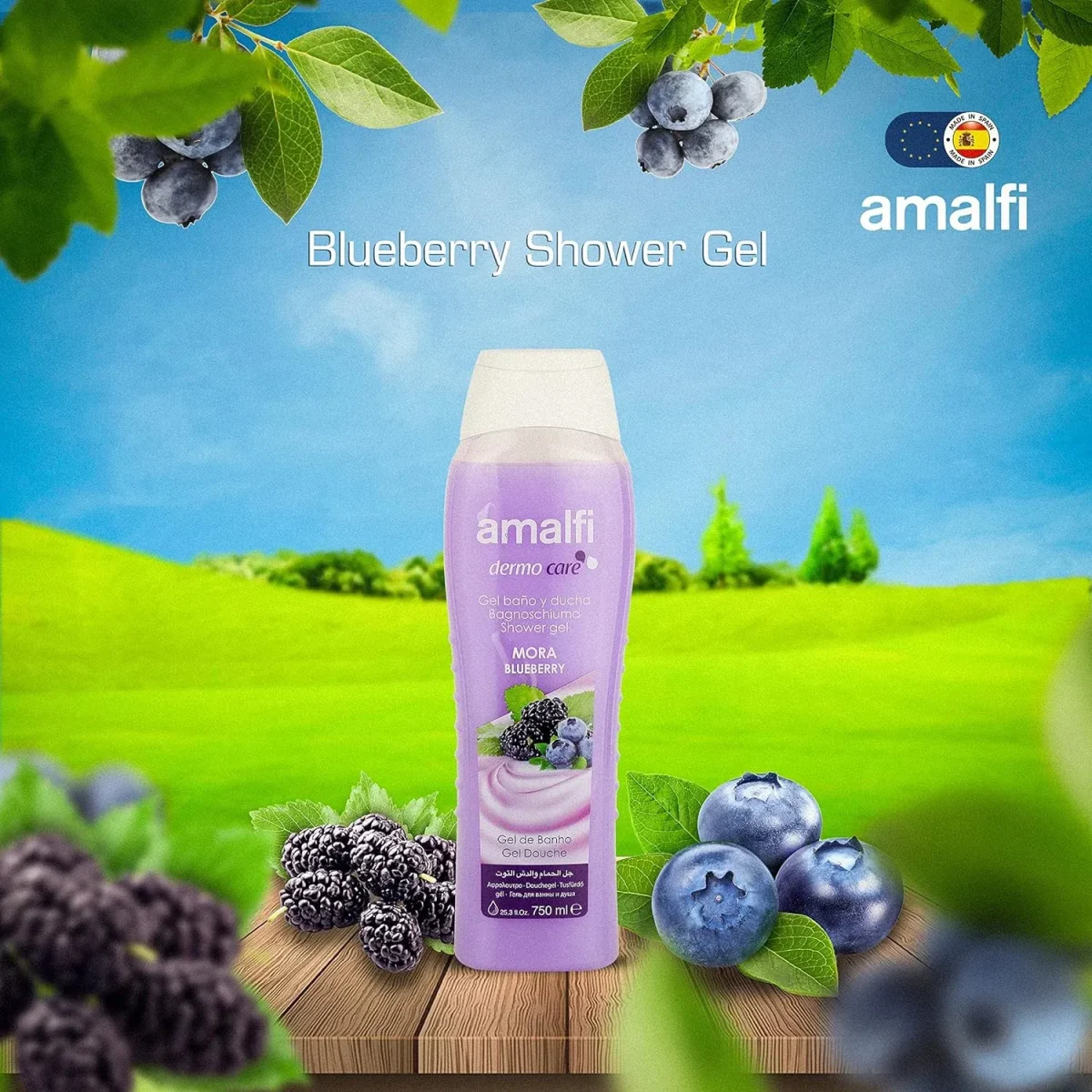 شامپو بدن آمالفی رایحه بلوبری (Blueberry) - Image 2